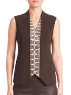 Akris Snakeskin & Wool Vest