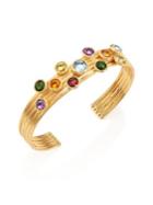 Marco Bicego Jaipur 18k Gold & Mixed Stone Five Strand Cuff