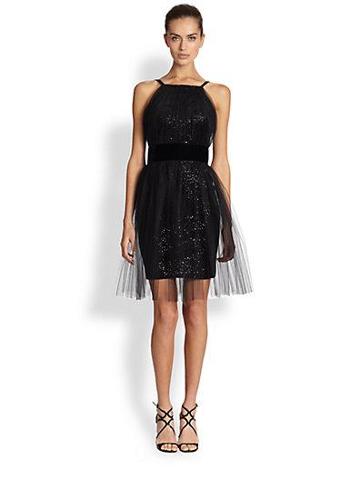 Notte By Marchesa Tulle, Sequin & Velvet Dress