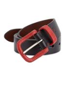 Saks Fifth Avenue Collection Leather Wrapped Buckle Belt
