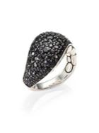 John Hardy Kali Black Sapphire & Sterling Silver Lava Ring