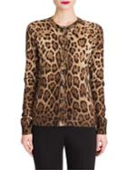 Dolce & Gabbana Leopard-print Cashmere & Silk Cardigan