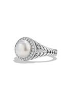 David Yurman Petite Pearl Ring With Diamonds