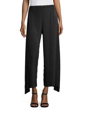 Issey Miyake Solid Pleated Pants