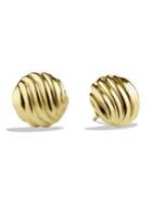 David Yurman Sculpted Cable Earrings In Gold