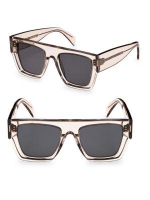 Celine Transparent Smoke Flat Square Sunglasses