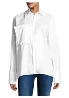 Each X Other Ruffle Pocket Cotton Blouse