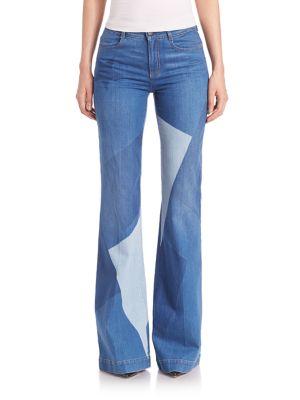 Stella Mccartney Wide Leg Print Patch Jeans