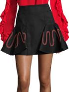 Alexis Therese Embroidered Ruffle Skirt