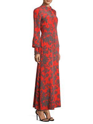 Diane Von Furstenberg Long-sleeve Silk Shirt Dress