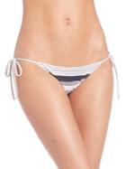 Norma Kamali Striped String Bikini Bottom