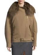 Michael Kors Collection Wool Fur Moto Jacket