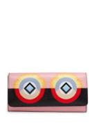 Fendi Crayons Studded Leather Continental Wallet