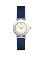 Tory Burch Sawyer Twist Silvertone And Multi-color Leather Watch Set