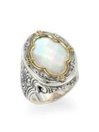 Konstantino Faceted Mother Of Pearl, Sterling Silver & 18k Yellow Gold Ring