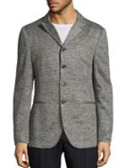 John Varvatos Slim-fit Heathered Sweater Jacket