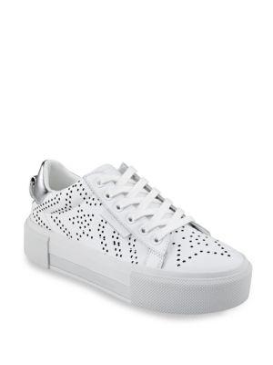 Kendall + Kylie Tyler Star Perforated Leather Sneakers