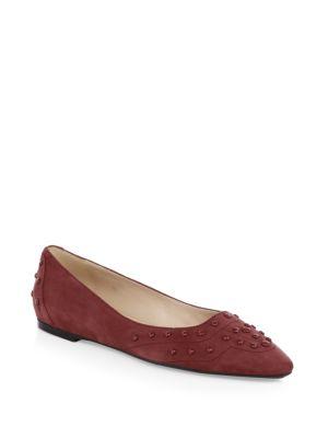 Tod's Studded Suede Flats