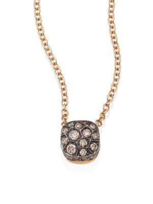 Pomellato Nudo Brown Diamond & 18k Rose Gold Pendant Necklace