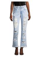 Ao.la By Alice + Olivia Genevive Extreme Distressed Girlfriend Jeans