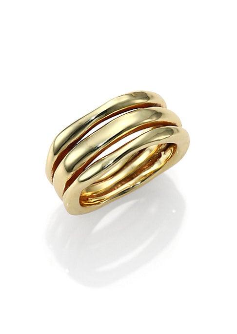 Ippolita Glamazon 18k Yellow Gold Triple-row Squiggle Ring