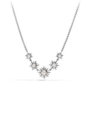 David Yurman Starburst Five-station Necklace With Pearls