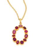 Gurhan Amulet Hue Ruby & 24k Yellow Gold Pendant Necklace