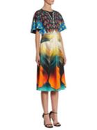 Mary Katrantzou Osmond Feather-print Dress