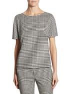 Max Mara Ares Wool Houndstooth Blouse