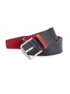 Burberry London Checkered Leather Belt