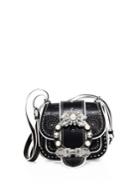 Miu Miu Dahlia Jewel-buckle Studded Leather Shoulder Bag
