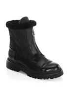 Moncler Leather & Fur Boots