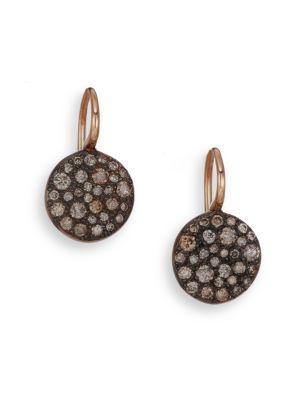 Pomellato Sabbia Brown Diamond & 18k Rose Gold Drop Earrings
