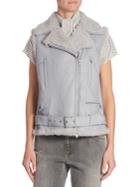 Brunello Cucinelli Shearling Moto Vest