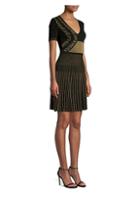 Versace Collection Knit Metallic Fit-&-flare Dress