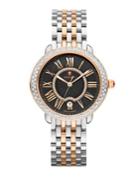 Michele Watches Serein 16 Diamond, 18k Rose Gold & Stainless Steel Bracelet Watch