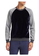 Saks Fifth Avenue Modern Velvet Colorblock Sweatshirt