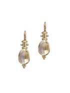 Temple St. Clair Classic Rock Crystal & 18k Yellow Gold Amulet Drop Earrings