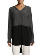 Eileen Fisher Two-toned Tunic Top