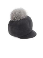 Lola Hats Circa Fur Pom & Velour Felt Cap