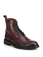 Saks Fifth Avenue Collection Wingtip Leather Ankle Boots