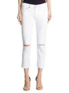 Polo Ralph Lauren Distressed Cropped Straight-leg Jeans