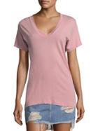 Current/elliott The V Neck Tee Lilac
