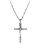 David Yurman Crossover Cross Necklace With Diamonds