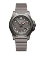 Victorinox Swiss Army Round Rubber Strap Analog Titanium Watch