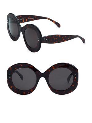 Alaia Enhanced Femininity Black Round Sunglasses