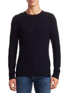 Emporio Armani Links Woven Pattern Sweater