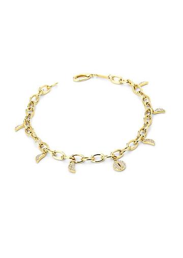 Celara 14k Yellow Gold & Diamond Charm Bracelet