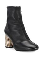 3.1 Phillip Lim Drum Plaid Block Heel Leather Booties