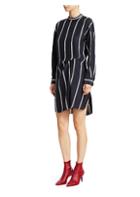 Rag & Bone Jacklin Silk Asymmetric Striped Shift Dress